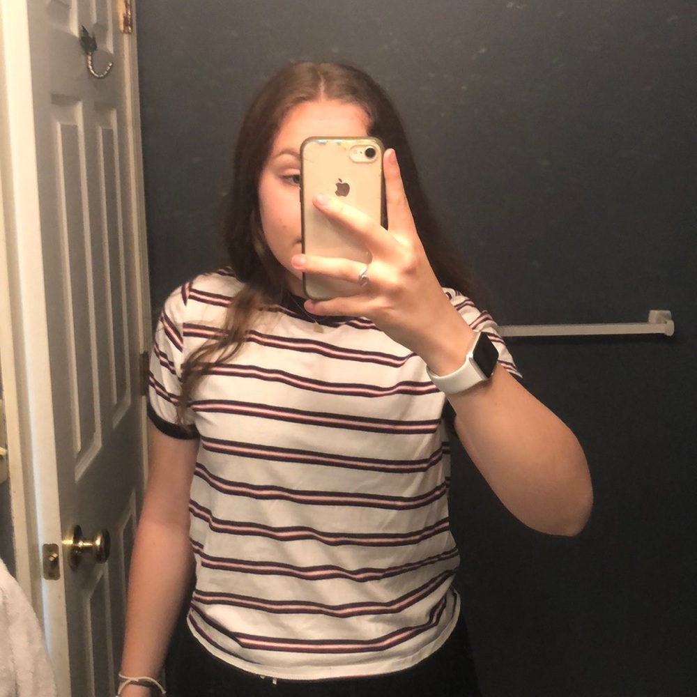 red white and blue gaze t-shirt